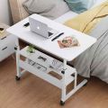 Adjustable Double Layer Laptop Table with Wheels – Portable Study & Reading Desk.