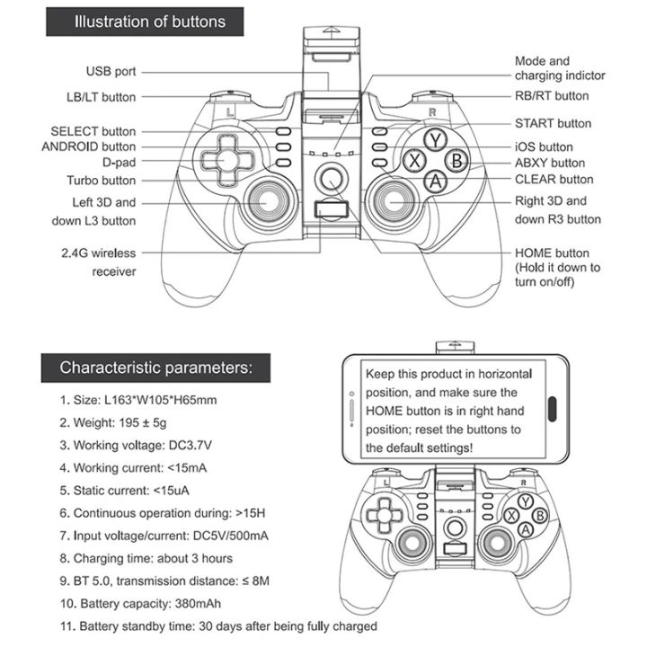 Gamepad%20Control%20Bluetooth%20Pubg%20Controller%20Mobile%20For%20iPhone%20Android%20PC%20PS4%20PS3%20Playstation%204%203%20Nintendo%20Switch%20Gaming%20Game%20Pad%20-%20Image%205