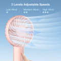 Mini Rechargeable Hand Fan, 3 Speed Travel Fan, 1200mAh USB Charging Fan. 