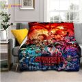 Hot Movie Stranger Things Blanket Cover Cartoon Flannel Blankets for Beds Sofas Warm Bed Sheet Soft Bedding Room Decor Fans Gift. 