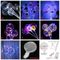 Net Red Bobo Ball Glowing Balloon LED Light Bubble Balloons With Sticks Wedding Birthday Party Decorations. 