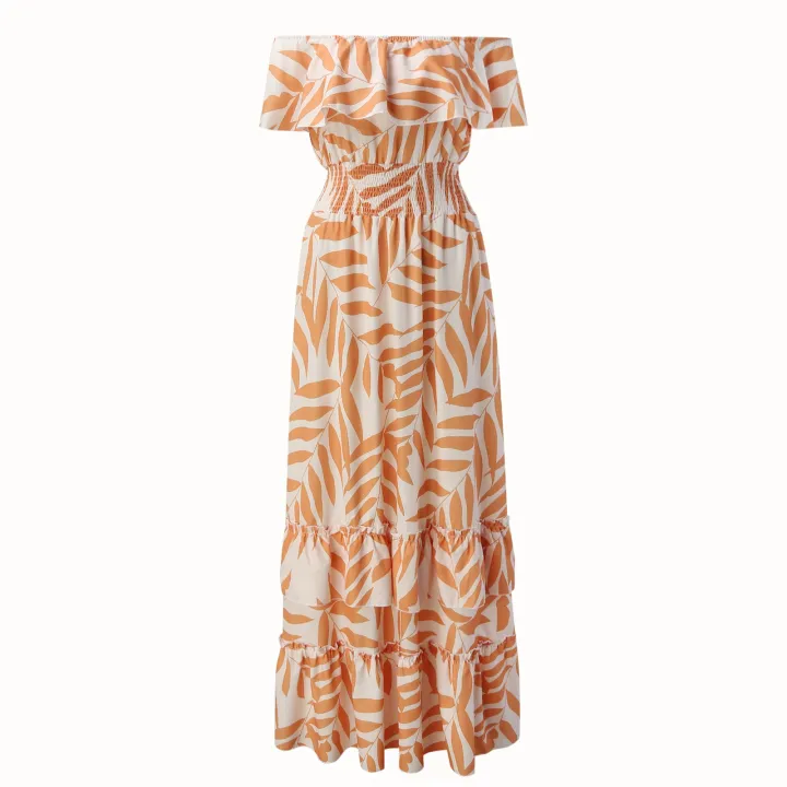 Sleeve%20slanted%20collar%20floral%20float%20summer%20dress%20women's%202024%20dress%20casual%20beach%20style%20off-the-shoulder%20short%20bohemian%20maxi%20dress%20-%20Image%206