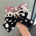 1 Pc Trendy Big Polka Dot/ Large Ball Printed 2 Layer Hair Band For Girls Simple Stylish - Bowknots Hair Clip for Women New Collection Hairpin Hair Accessories For Summer Style Women - Hair Band.