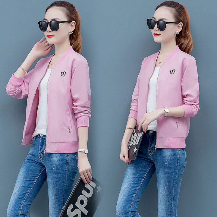 Women's%20Short%20Coat%20Women's%20Jacket%20Zip-up%20Shirt%20Small%20Coat%20Women's%20Jacket%20Korean%20Style%20Loose%20Student%20Baseball%20Uniform%20Double%20Layer%20Gary%20-%20Image%205