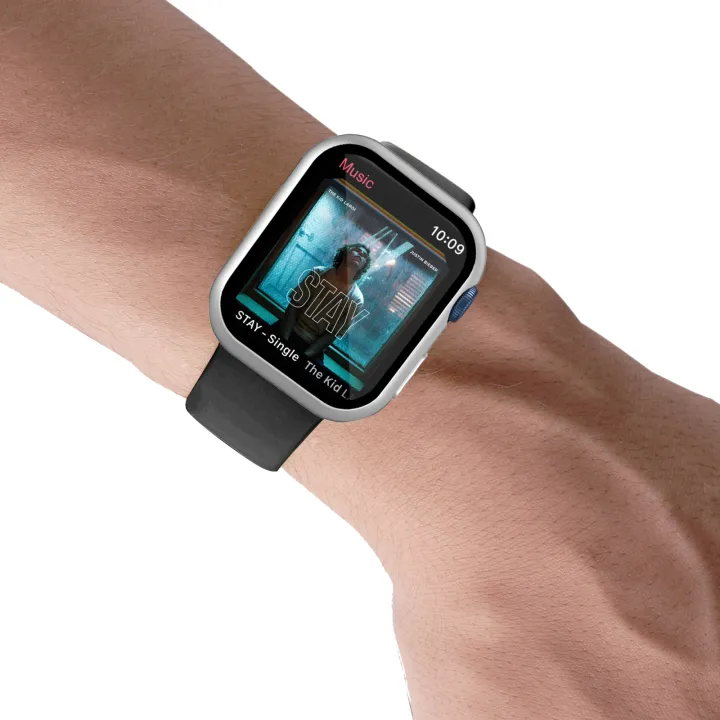 Electroplating%20Matte%20All-inclusive%20PC%20+%20Tempered%20Glass%20Watch%20Case%20For%20Apple%20Watch%20Series%209%20/%208%20/%207%2045mm%20-%20Image%207
