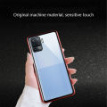 Biruiqu For OPPO F19 Pro Magnetic Absorption Case Metal Frame Shockproof Double Sided Tempered Glass Magnetic Case Cover. 