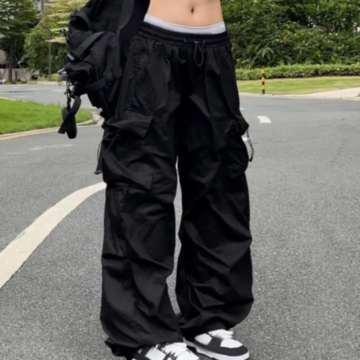Parachute%20Black%20Pants%20Women%20Streetwear%20Oversize%20Pockets%20Cargo%20Trousers%20Harajuku%20Wide%20Leg%20Baggy%20Sweatpants%20-%20Image%202