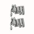 Durable E/Uk Din Rail Terminal Blocks End Stopper Bracket Grey,Terminal Block Connector(Pack Of 100).