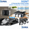 502MT Bluetooth 5.0 Amplifier Board Module 2 Channel Mini Power Amp 50W+50W.