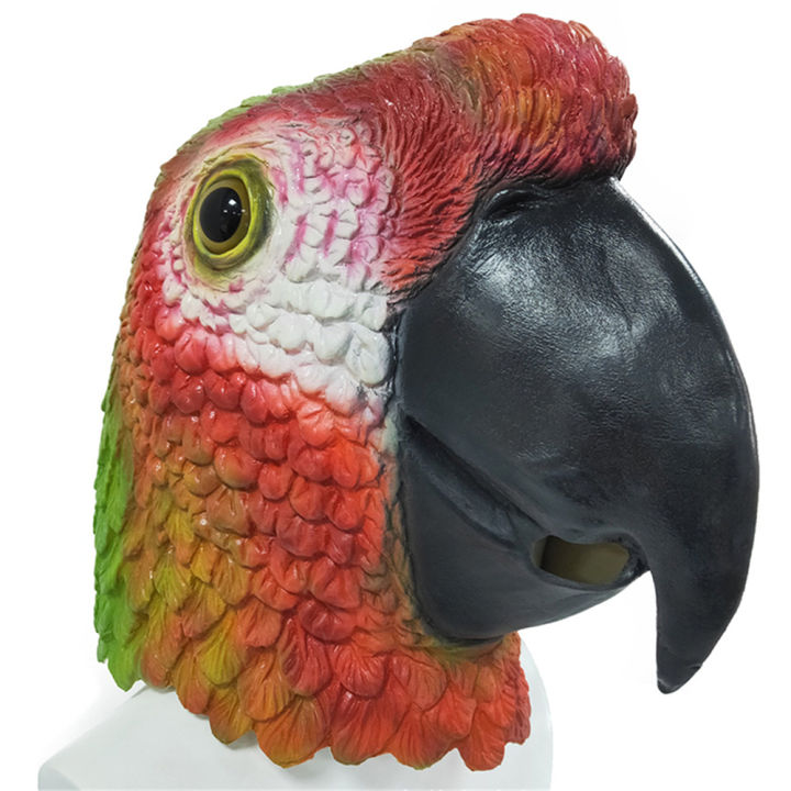 Novelty%20Parrot%20Mask%20Latex%20Animal%20Bird%20Head%20Mask%20Halloween%20Costume%20Headgear%20Cosplay%20Party%20Props%20Zoo%20Masquerade%20Theater%20Props%20-%20Image%204