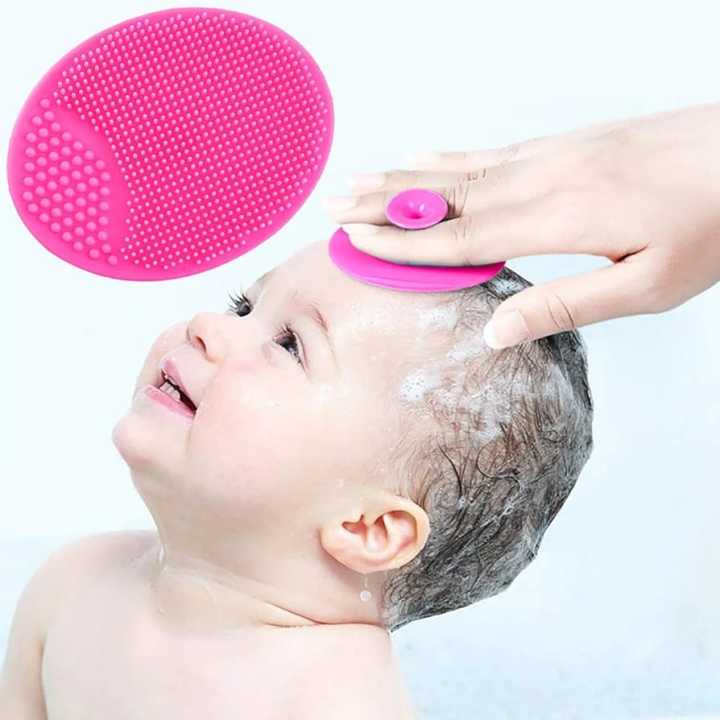 Baby Bath Brush Baby Cradle Cap Brush Silicone Massage Brush Silicone  Scrubbers Exfoliator Brush
