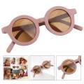 3xBoy Girl Kids Round Frame Sunglasses UV400 Glasses Outdoor Eyewear Purple. 