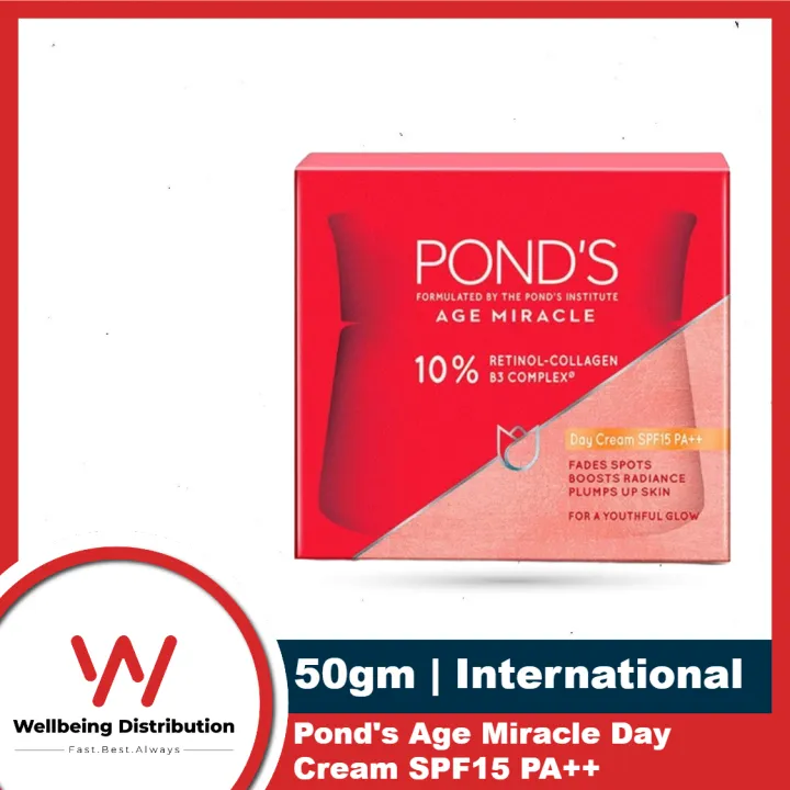 Pond's Age Miracle Day Cream SPF15 PA++ 50g with 10% Retinol Collagen B3 Complex for Youthful Glow Cream