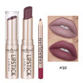 Lipstick Lip Line 2-in-1 Cross Border Lip Liner with Non-stick Cup Long-Lasting Waterproof Matte Lipstick Lipstick Set 12 Colors. 