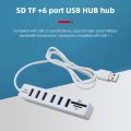 USB 2.0 Hub 6 Port Hub Multi Splitter Port 100cm Long cable Multiple Expanderfor Computer Laptop PC USB Adapter Accessories. 