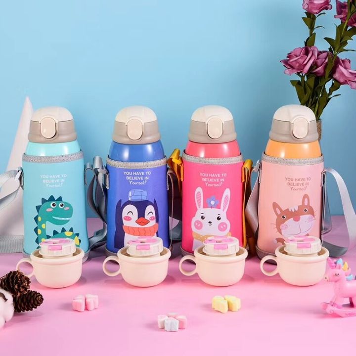 600ml%20Kids%20Child%20Vacuum%20Bottle%20Thermal%20Flask%20Cup%20Cute%20Cartoon%20Long%20Lasting%20Rabbit%20with%20Pouch%20Straw%20Stainless%20Steel%20-%20Image%203