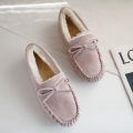 Flat soles plus size women's shoes beanie shoes women's autumn and winter new velvet warm cotton shoes soft soles lazy pregnant women mother shoes. 
