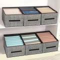Printed 9 Grids Cloth Organizer Box – Keep Your Wardrobe Neat & Tidy (NWP 9L). 