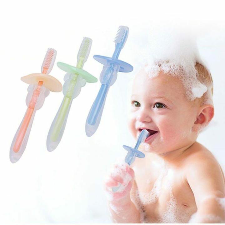 (1 pcs) Soft Silicone Toothbrush for Baby (ColourAs Per Stock)