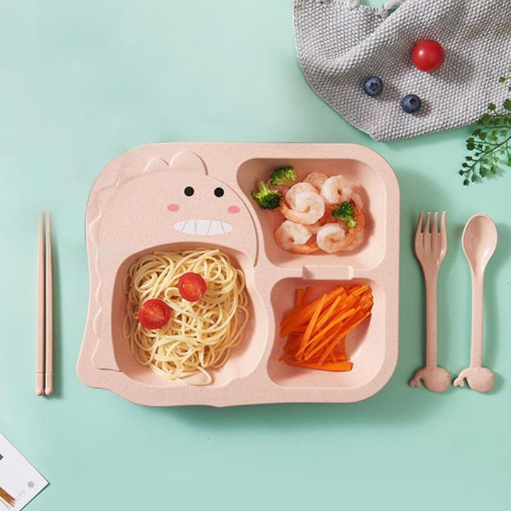 SLAIXIU%20KIDS%20Baby%20Children's%20Tableware%20Products%20Feeding%20Set%20Cartoon%20Plates%20Kids%20Dishes%20Children%20Training%20Eating%20Food%20Bowl%20Spoon%20Fork%20-%20Image%202