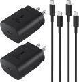 SAMSNG 25W USB-C Super Fast Charging Wall Charger (Galaxy S20/S20+/S20 Ultra/Note10/Note20/plus/S10 5G,- Black. 