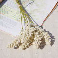 6Pcs/Pack Artificial Vanilla Mini Foam Berry Spike Artificial Flowers Bouquet for Home Plant Wall Decoration. 