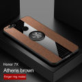 Lenuo For Huawei Honor 7X Case Luxury Bracket Ring Phone Case Soft TPU Leather Back Cover. 