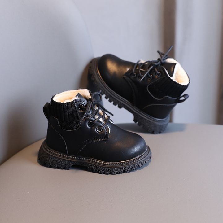 Toddlers%20Kids%20Tide%20Boots%20Autumn%20Winter%20Warm%20Thick%20Cotton%20Boys%20Girls%20Snow%20Boots%20Little%20Children%20Leather%20Cotton%20Boots%20Fashion%20-%20Image%204
