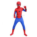 Superhero Spiderman Costume Bodysuit for Kids Spandex Zentai Halloween Cosplay Far From Home Spider Man Jumpsuit Headgear Suits.