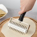 Pizza Dough Roller Stainless Steel Pizza Pin Puncher Dough Hole Maker with Plastic Handle, Docking Tool.