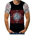 Graffiti T-shirt men's painting picture 3D printing -hop street clothing loose and comfortable fabric O-neck men's T-shirt.