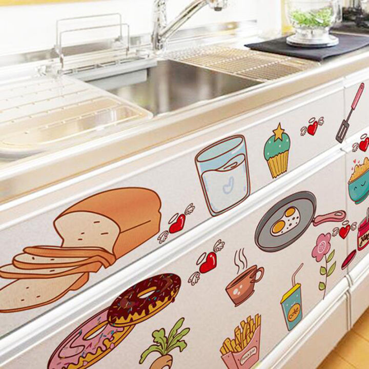 Food%20Pattern%20Wall%20Sticker%20Self%20Adhesive%20Vinyl%20Removable%20Decal%20Kitchen%20Decor%20Home%20-%20Image%207