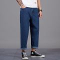 Men's Baggy Jeans Oversized 42 46 48 Hip Hop Ankle Lenght Pants Jeans New Autumn Stretch Waist Men's Denim Wide Leg Pants. 