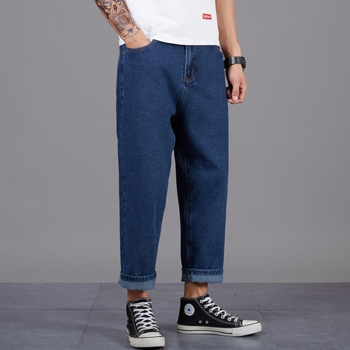 Men's%20Baggy%20Jeans%20Oversized%2042%2046%2048%20Hip%20Hop%20Ankle%20Lenght%20Pants%20Jeans%20New%20Autumn%20Stretch%20Waist%20Men's%20Denim%20Wide%20Leg%20Pants%20-%20Image%203