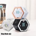 Hexagon Digital Clock Timer Magnetic Cubes Timer Kitchen Hexagon Flip Timer for Studying Cooking Exercising Easy To Use Magnetic Flip Focus-timer. 