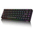 rk royal kludge rkg68 /rk837 DUAL MODE RGB WIRELESS mechanical keyboard gaming,60% layout,rgb led backlit n-key rollover, compact 68 key keyboard(Brown,red,blue).