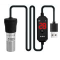 Qiunery Aquarium Heater 20W/25W Adjustable Submersible Mini Fish Tank Heater With Digital Display External Temperature Controller For Freshwater Seawater.