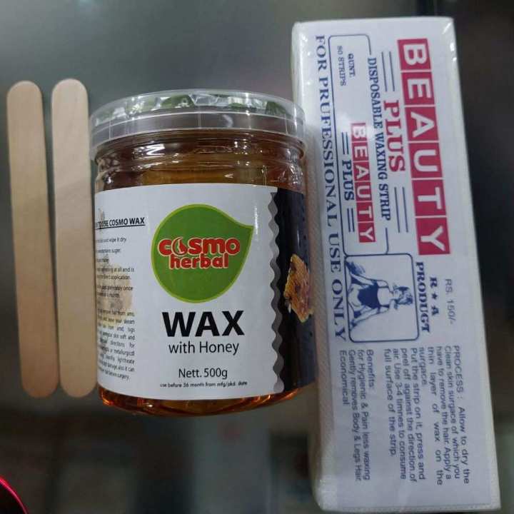 Cosmo Herbal Waxing Strip 80 pic + Honey Wax 500gm