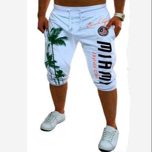 Stylish White Color Three Quarter Pant For Men's