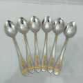 AYD 6 pcs stainless steel Tea spoon golden color design 15cm long Tea spoon.