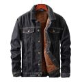 Winter New Men's Warm Denim Jacket Thickened Fleece Classic Black Skinny Jeans Coats Fashion Casual Male Outwear Brand Clothing.