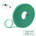 5M x 1cm Back to Back Velcro Cable Organizer Tie Hook and Loop Velcro Tape Reusable Fastening Wire Holder (Green). 
