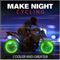Stylish Luminous Radium(No battery) Motorcycle Car Cycle Decoration Tire Valve Nozzle Hub Wheel Lights 4 Piece (2Pair). 