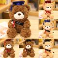 Cute Bear Plush Toy Stuffed Soft Kawaii Teddy Bear Animal Dolls Graduation Gifts For Kids Children Student Girls. 