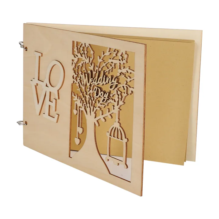 Wooden%20Wedding%20Guest%20Book%20Album%20Message%20Notebook%20for%20Engagement%20Decoration%20-%20Image%204