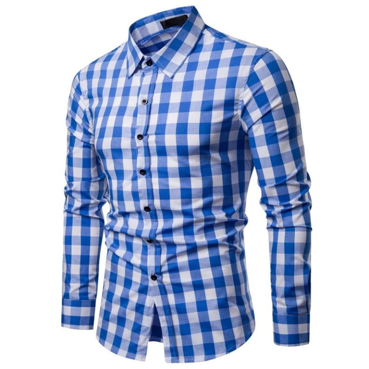 Multicolor%20100%25%20Cotton%20Fashionable%20Check%20Slim%20fit%20Shirt%20For%20Men%20-%20Image%203