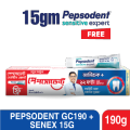 Pepsodent Toothpaste Germi-Check 190g (Free Pepsodent Sensitive Expert). 