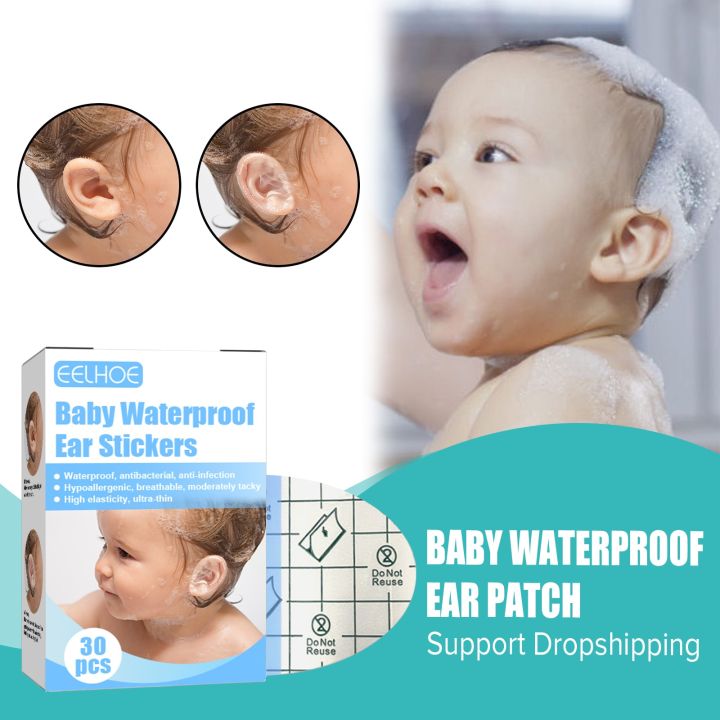 【DIV MALL】(New) waterproof ear protector swimming baby bathing anti-water ingress ear patch shower tool sticker 30PCs