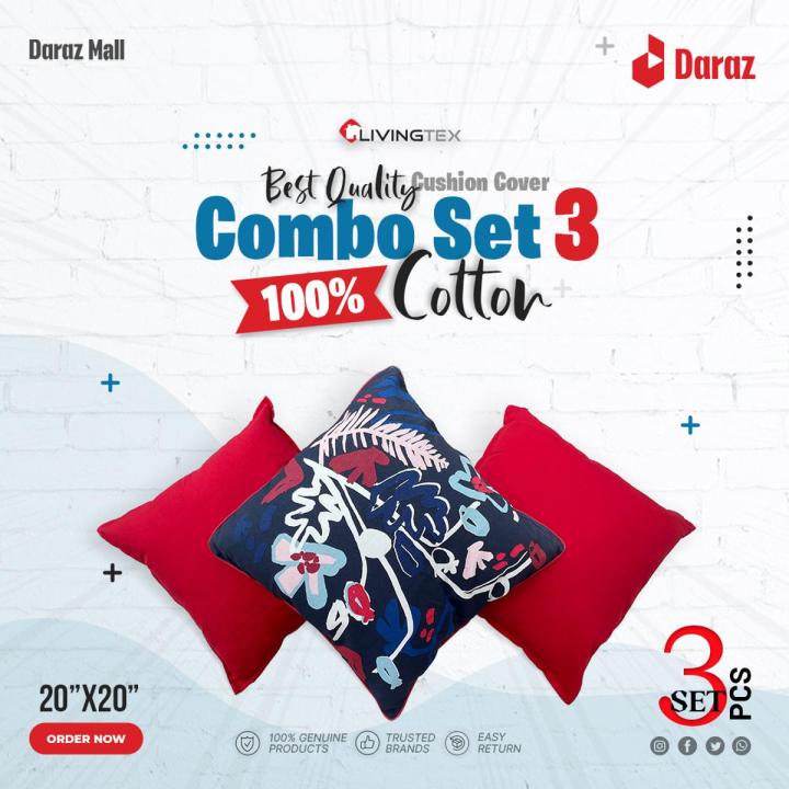 CUSHON COVER 16x16 100% Cotton Decorative Colorful