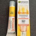 HanabiGouz Garnier Vitamin C Brightening Anti-UV SPF50+ Sun Protection Even Skin Tone 40ml. 